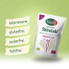 Bioasia Bio Shirataki Spaghetti – Nudeln aus aus Bio-Konjakmehl – ​​​​Mit niedrigem Kaloriengehalt – Zucker-, fett- und glutenfrei (1 x 270 g)