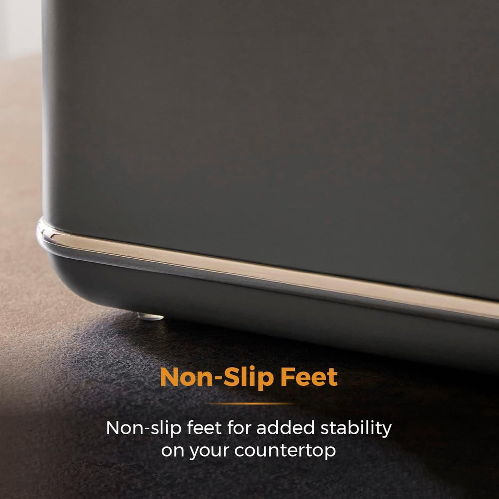 Tower T826175GRY Coș pentru pâine Renaissance, capacitate 16 l, capac simplu, gri Cutii depozitare alimente Naty Shop