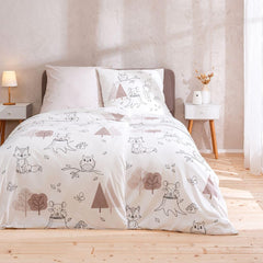 Biancheria da letto per bambini, volpe, gufo e animali del bosco, 100% cotone Biancheria da letto - bambini Naty Shop