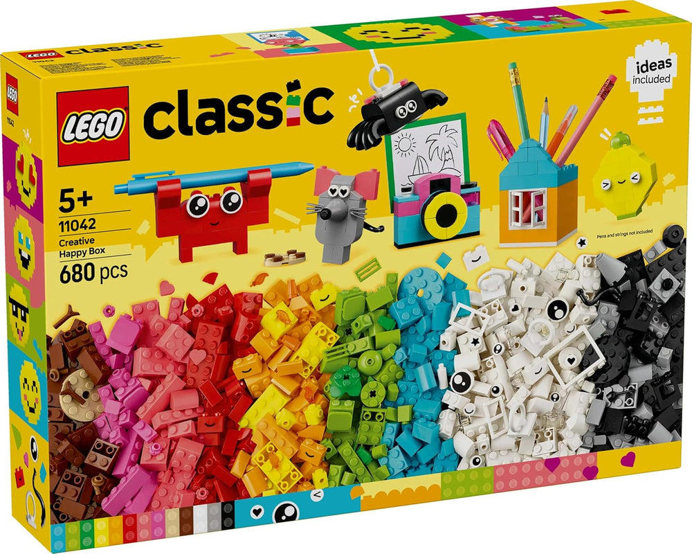 Scatola divertente creativa LEGO Classic, mattoncini da costruzione colorati per giochi di ruolo fantasiosi, set da costruzione per principianti, giocattoli per ragazze e ragazzi a partire da 5 anni, modelli ricostruibili 11042 Set da costruzione Besuche den LEGO-Store