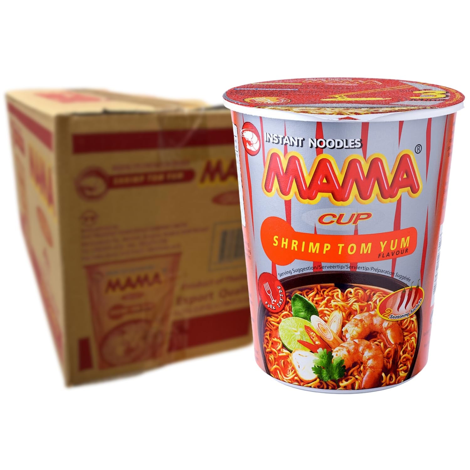 MAMA - Noodles Istantanei con Pollo - Confezione multipla (30 X 55 GR)