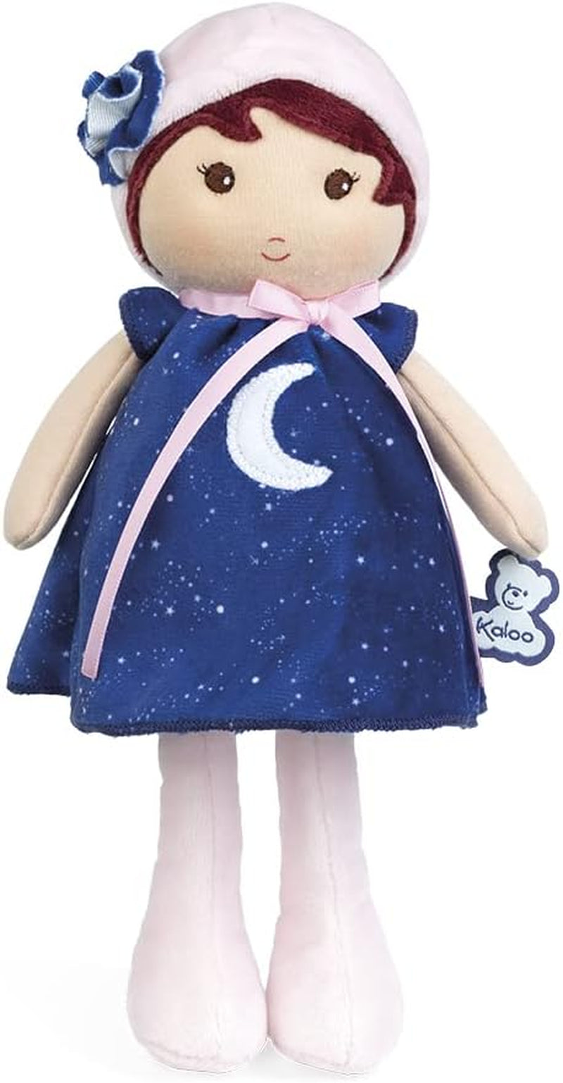 KALOO - Tendresse – Meine 1. Puppe aus Amandin-Stoff – Stoffpuppe 25 cm – Rosa aus Chiffon – Matte Haut – schöne Geschenkbox und Band personalisierbar – ab der Geburt K200004