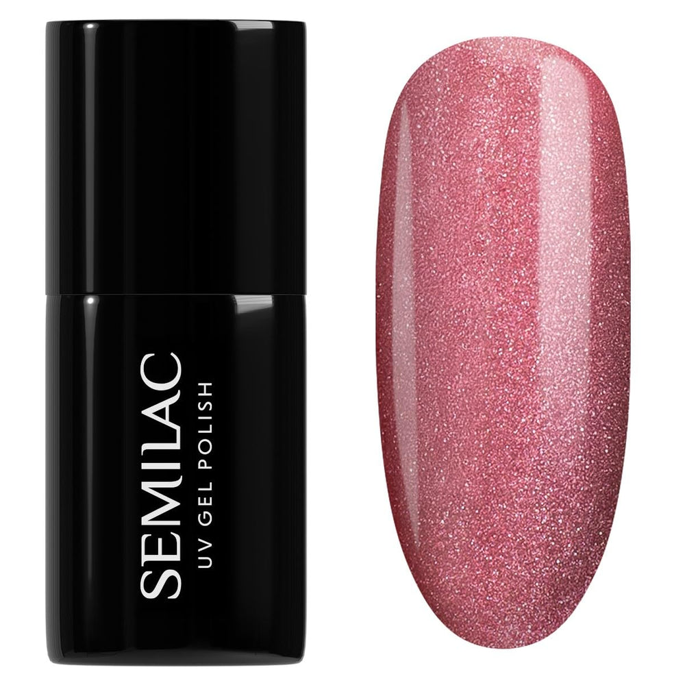 Smalto UV Semilac 664 Lilac Gloss 7 ml – Effetto Cat Eye, Riflessi Unici con Strumento Magnetico – Collezione Gloss Gala
