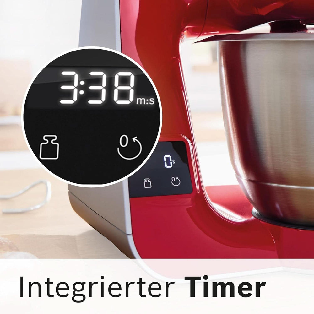 Robot da cucina Bosch Serie 4 MUM5X720, bilancia integrata, ciotola in acciaio inox 3,9 L, mixer 1,25 L, 1000 W Accessori Alimentazione e Allattamento Bebe Naty Shop