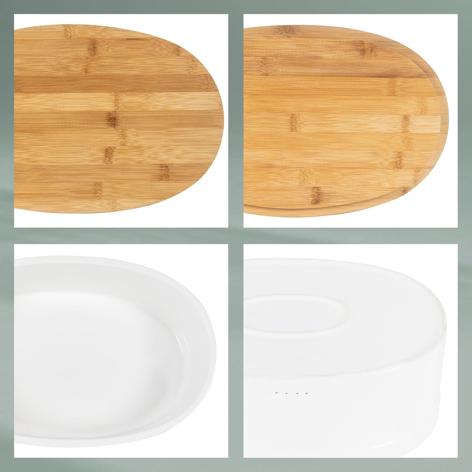 Cutie de pâine Kela cu găuri de ventilație, cutie de pâine ceramică, SALENA, vas de pâine, alb, 36,5 x 23,5 x 14 cm Cutii depozitare alimente Naty Shop