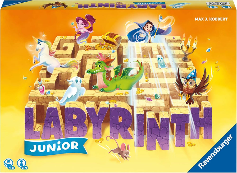 Ravensburger Gioco per bambini 20847 - Junior Labyrinth - Classico per famiglie per bambini, gioco per bambini dai 4 anni in su - Gioco da tavolo adatto per 2-4 giocatori, edizione Junior