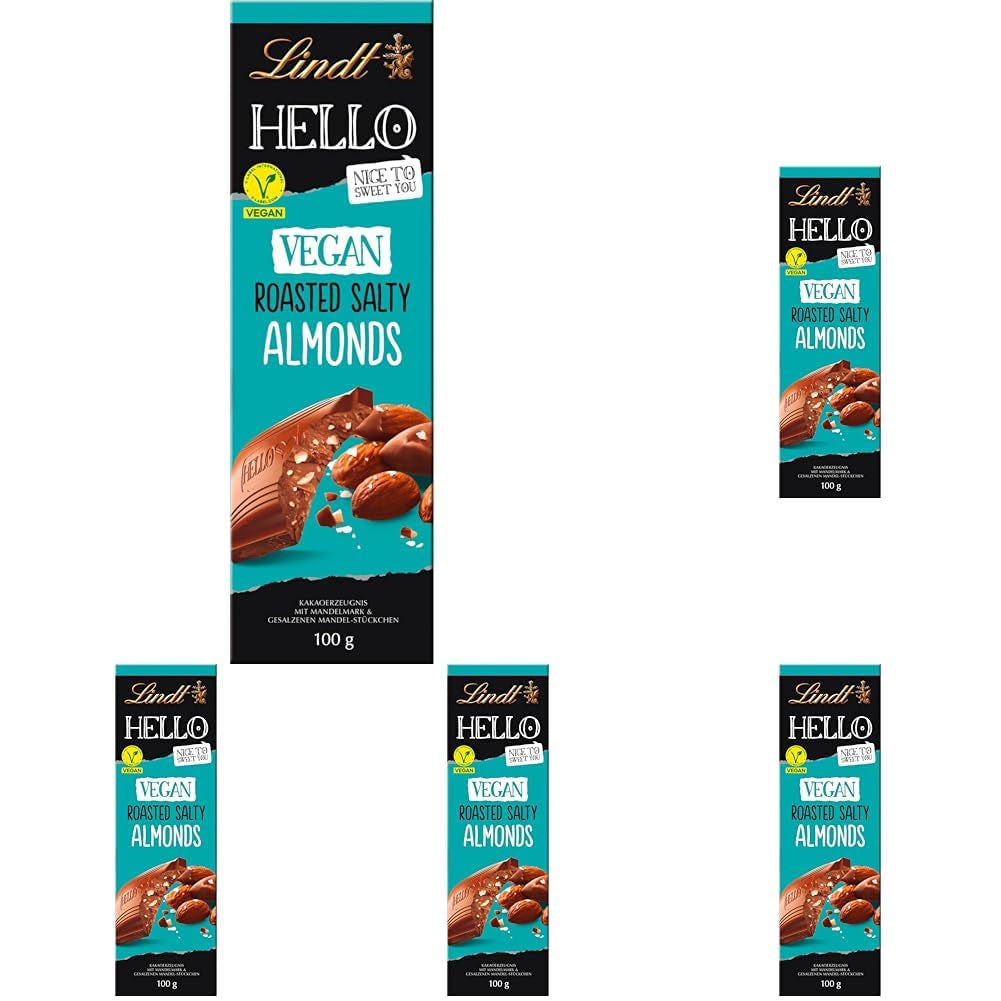 Lindt Hello cioccolato, mandorle tostate e salate, 100g