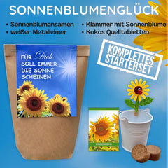 Regalo per le donne - Che il sole splenda sempre per te - Kit per la coltivazione del girasole, Borsa a sorpresa per idee regalo, Kit per piantare