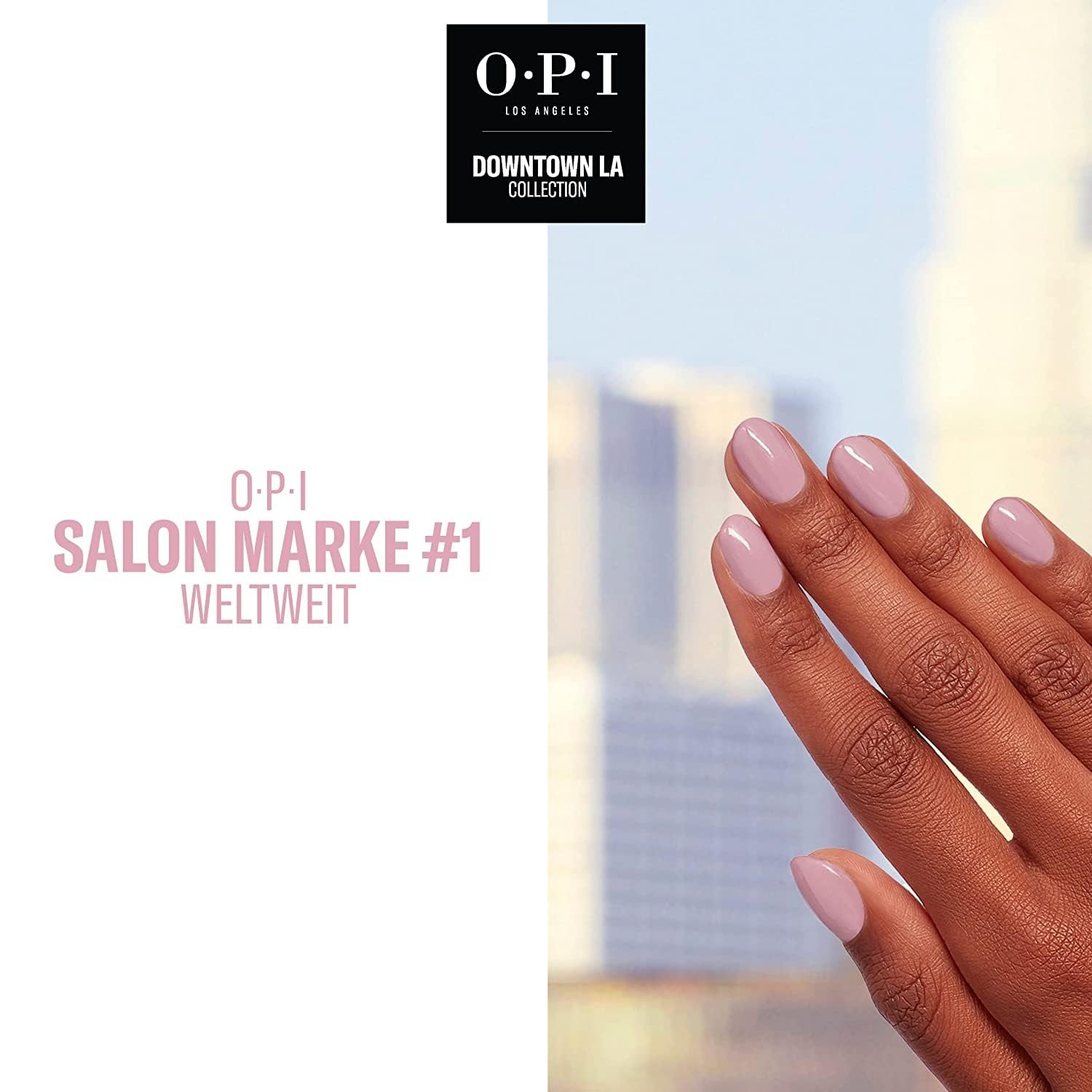 OPI Downtown LA Collection - Nail Lacquer (rosa su tela - Durata fino a 7 giorni - smalto per unghie a lunga tenuta con pennello ProWide extra largo per unghie perfette