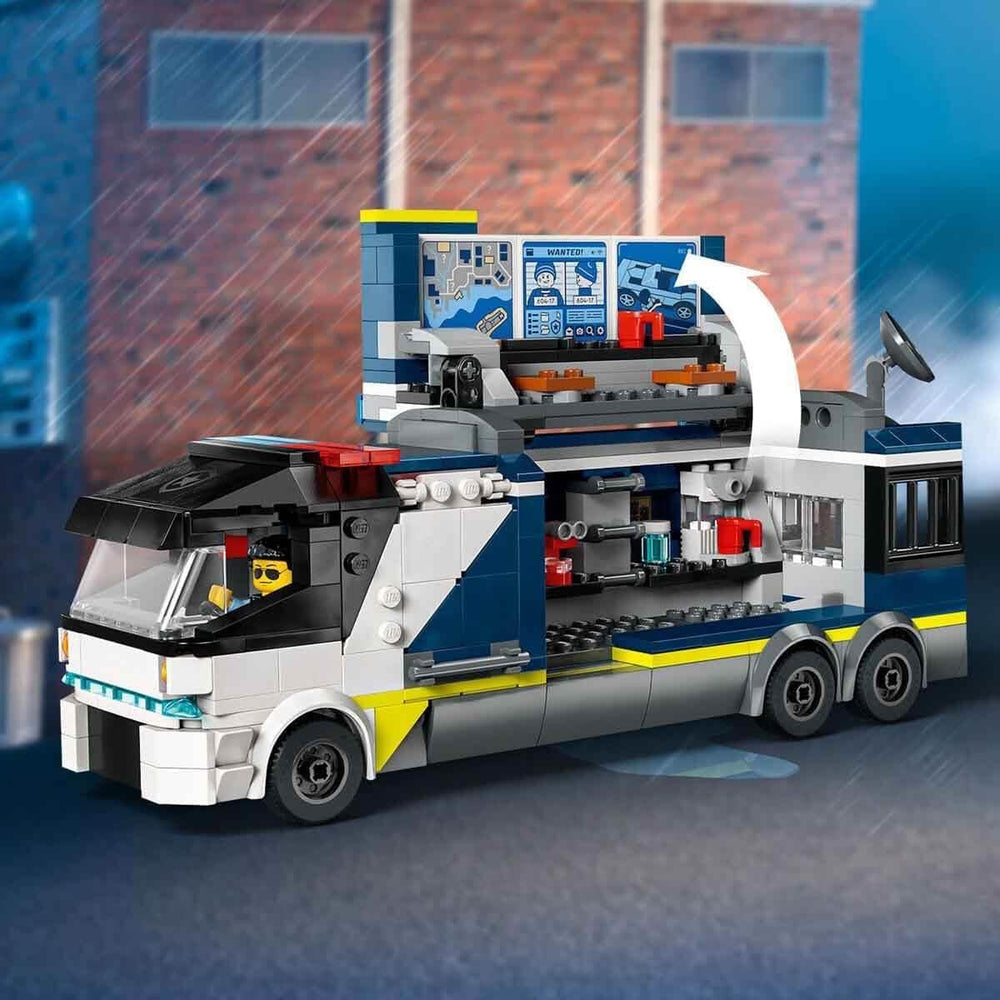 LEGO City Camion della Polizia con laboratorio, set della Polizia Quad e camion giocattolo per bambini, regalo per ragazzi e ragazze dai 7 anni in su, più 5 minifigure: 2 poliziotti, 1 scienziato e 2 ladri 60418 Set da costruzione Beuche den LEGO-Store