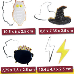 Forme de biscuiți din oțel inoxidabil ScrapCooking, 4 bucăți, accesoriu de copt, ziua de naștere, decorațiune – 2071