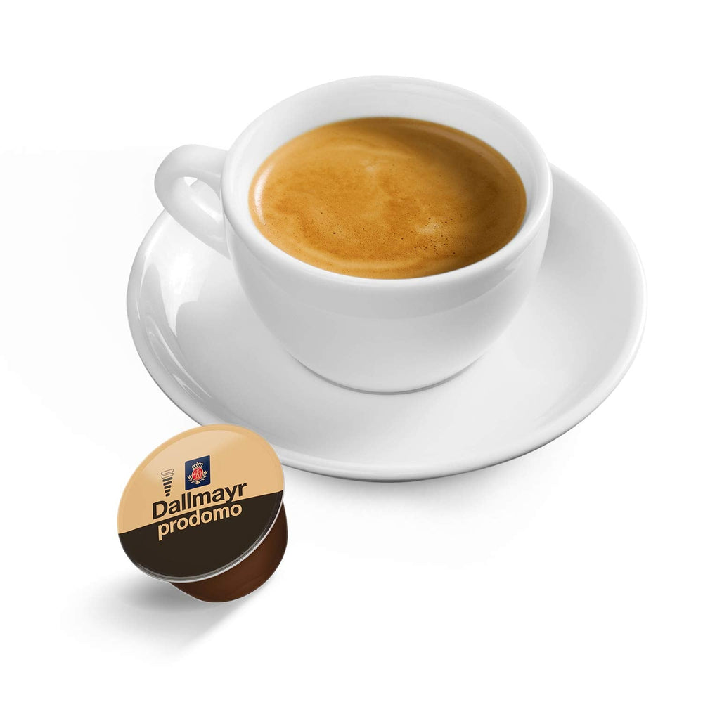 NESCAFÉ Dolce Gusto Dallmayr Prodomo, XXL-Vorratsbox, 90 Kaffeekapseln (3 x 30 Kapseln) & Dallmayr Crema d'Oro Caffè Latte (48 Kaffeekapseln, 48 Getränke, cremig&ausgewogen) 3er Pack (3 x 16 Kapseln)