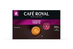Café Royal Professional Pads, Lungo Forte, 50 Nespresso (R) Professional kompatible Pads für Office und Gastronomie, Rainforest Alliance zertifiziert, 100 Prozent Arabica Kaffee, Intensität 8