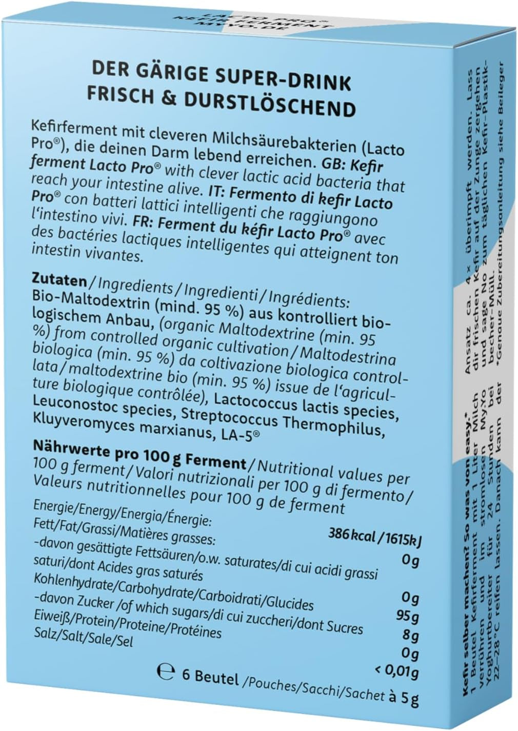 Joghurt fermentato biologico, 4 tipi di 3 Betel, cultura per lo yogurt prodotto personalmente