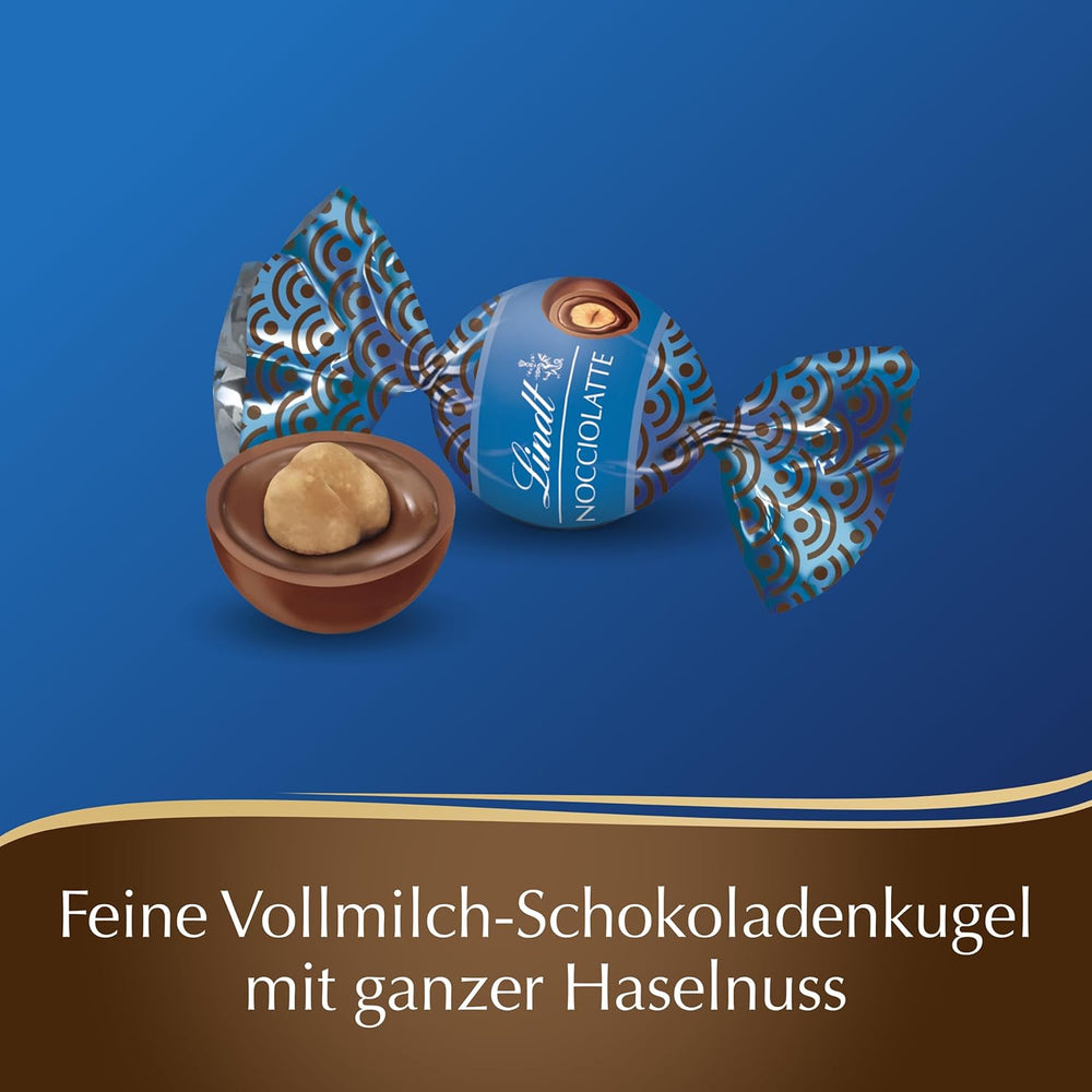 Lindt Roulette Ball Nocciolatte, cioccolato al latte con ripieno di crema alla nocciola e nocciole intere, 3000g