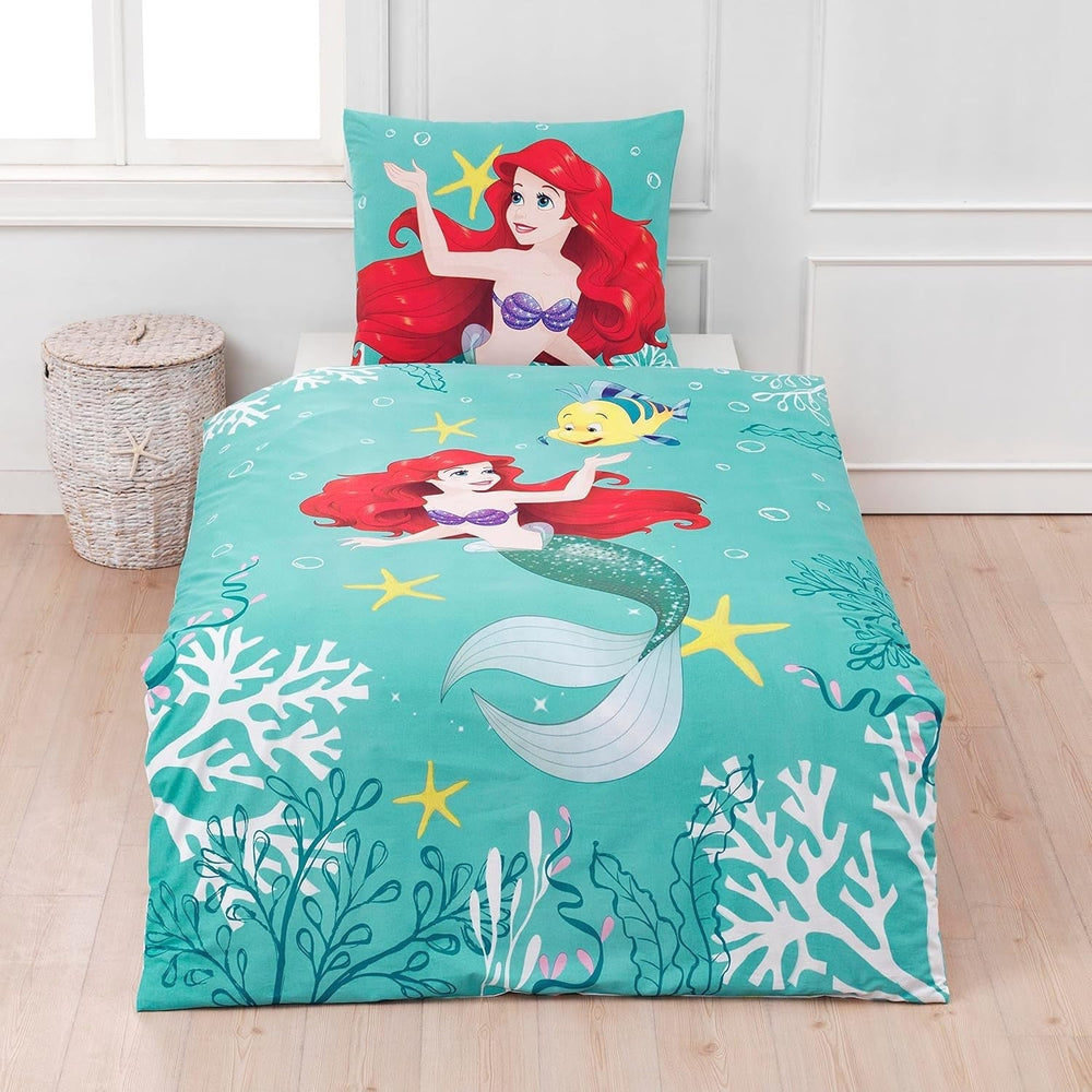 Arielle Meerjungfrau Bettbezug Bettbezug 135X200 80X80 Baumwolle · Kinderbettwäsche Für Mädchen Disney Prinzessin Sirena · 2 Teilig Naty Shop