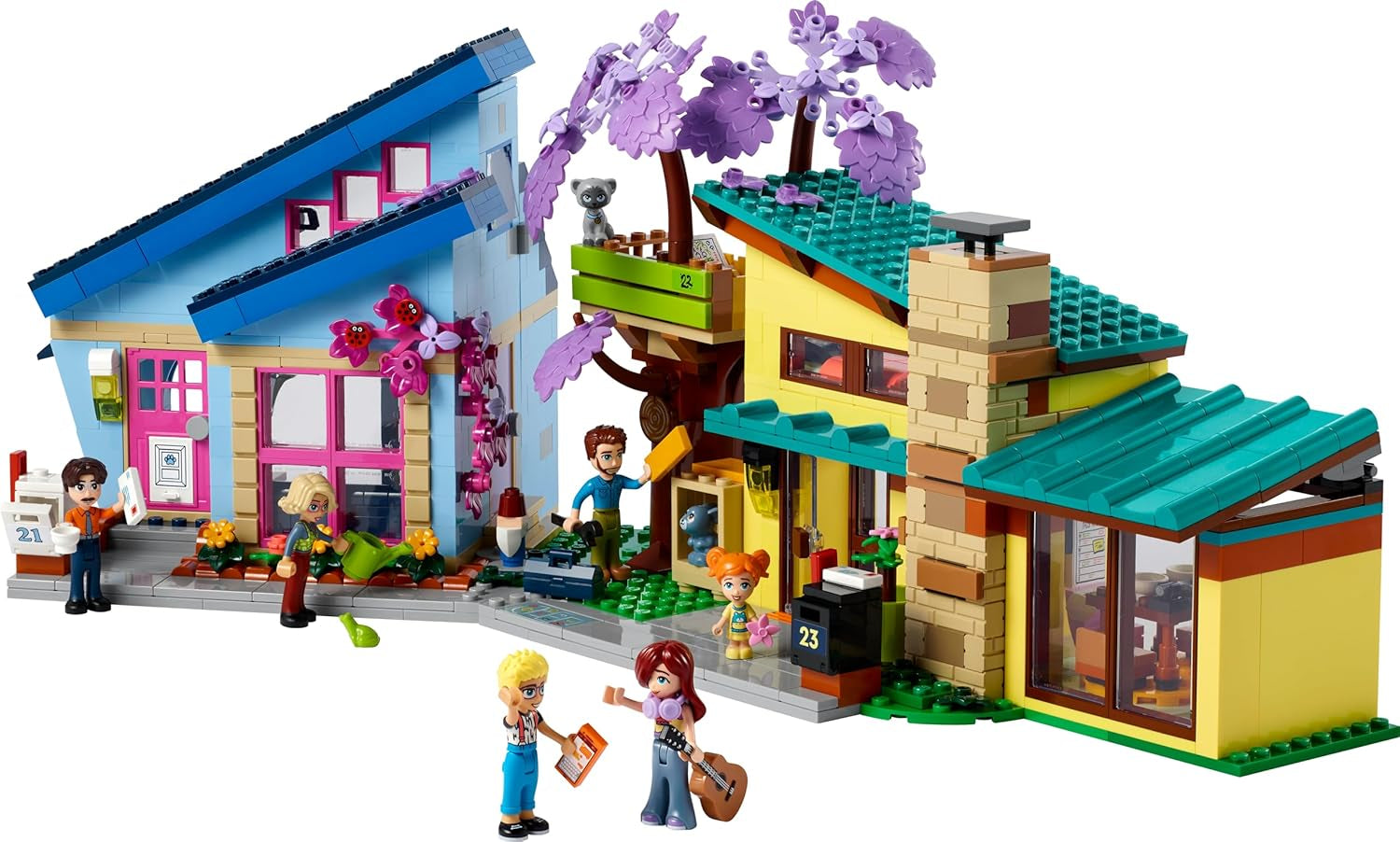 LEGO Friends Casa familiare Olly e Paisley, casa delle bambole con personaggi e accessori, set casa a due piani e casa sull'albero, regalo creativo per ragazze e ragazzi 7+ 42620 Set da costruzione Besuche den LEGO-Store