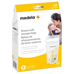 Sacchetti per la conservazione del latte materno Medela 25 pz., ca. 200 ml, bianco (versione spagnola) Accessori Alimentazione e Allattamento Baby Naty Shop 25 buste