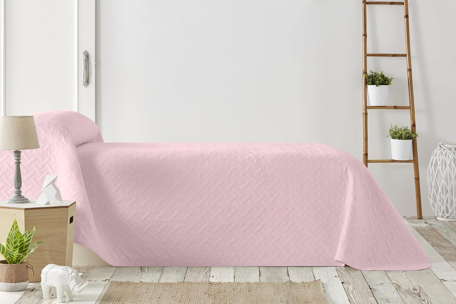 LISO - Copriletto per 105 cm - Copriletto Bouti - Primavera ed Estate - 200X260 cm - Letti e coperte rosa Besuche den Degrees home-Store