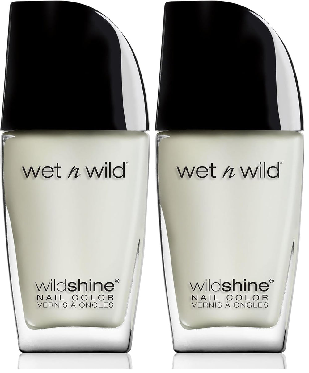 Smalto per unghie Wet n Wild Wild Shine, senza formaldeide, toluene, ftalati, formula ad asciugatura rapida a lunga durata, top coat opaco (confezione da 2)