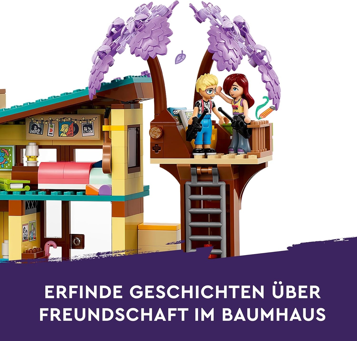 LEGO Friends Casa familiare Olly e Paisley, casa delle bambole con personaggi e accessori, set casa a due piani e casa sull'albero, regalo creativo per ragazze e ragazzi 7+ 42620 Set da costruzione Besuche den LEGO-Store