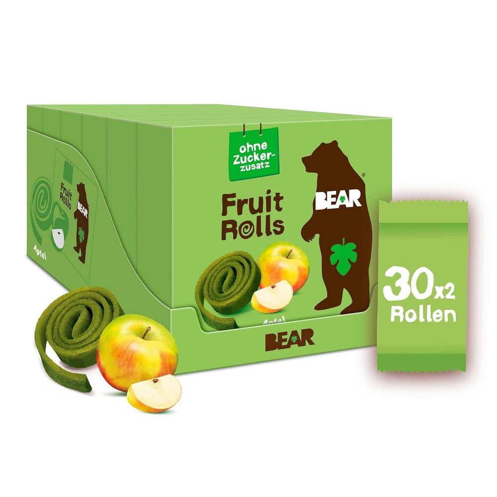BEAR panini alla frutta con fragole, ingredienti 100% naturali, 30 x 20 grammi Prodotti disidratati Naty Shop Apple