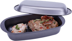 Chg 9942-04 Bratenform Mit Deckel, Antihaftbeschichte, Antracite-Metallico, 37 X 20 X 7 Cm Stampi e teglie da forno Naty Shop