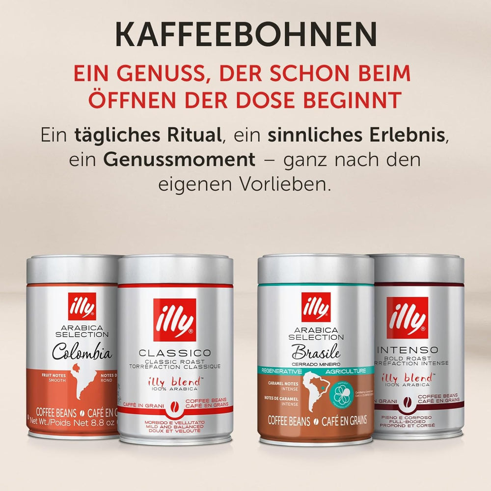 illy, Kaffeebohnen Arabica Selection Costa Rica, 100% Arabica mit Karamell-, Schokoladen- und Vanillenoten, süßer Geschmack, 1 Dose mit 250g