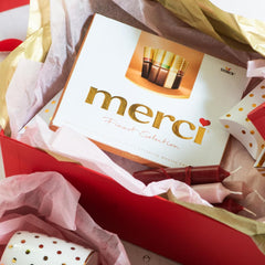 merci Finest Selection Mousse au Chocolat Variety – 1 x 210 g – Specialità Squisita Mousse al Cioccolato – Praline ripiene e vuote