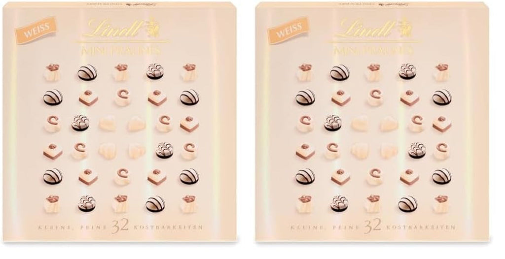 Ciocolată Lindt - Nougat Mini Pralinés, 165 grame, cutie cu 36 de praline Bomboane de Ciocolata Naty Shop 2 x 163 G Ciocolata alba