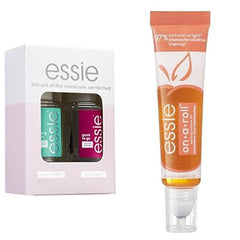 Confezione composta da un set routine (base forte, top coat pronto all'uso) + Olio unghie e cuticole all'albicocca roll-on, che idrata unghie e cuticole in un pratico formato da viaggio, 13,5 ml