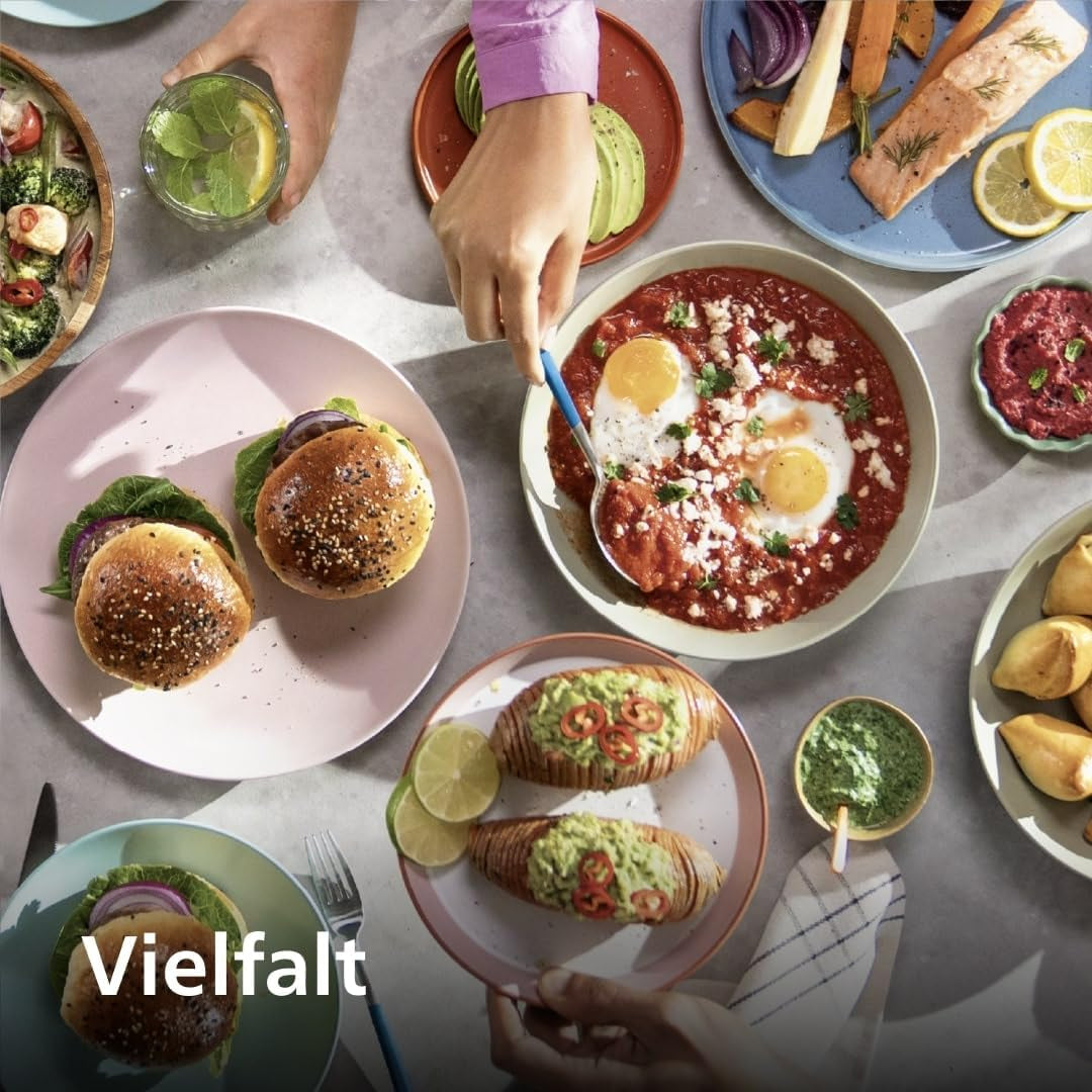 Philips Airfryer 3000 Series 6,2 L, Finestra di cottura, 16 funzioni di cottura in 1, Tecnologia Rapidair plus, Rimozione grasso, Applicazione ricette Homeid Appliances Naty Shop