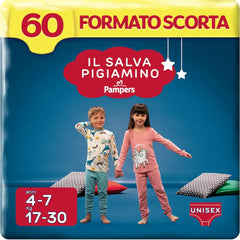 Pampers Il Salvapamino 4-7 anni, confezione sfusa, 60 pannolini, taglia S/M (17-30 kg)