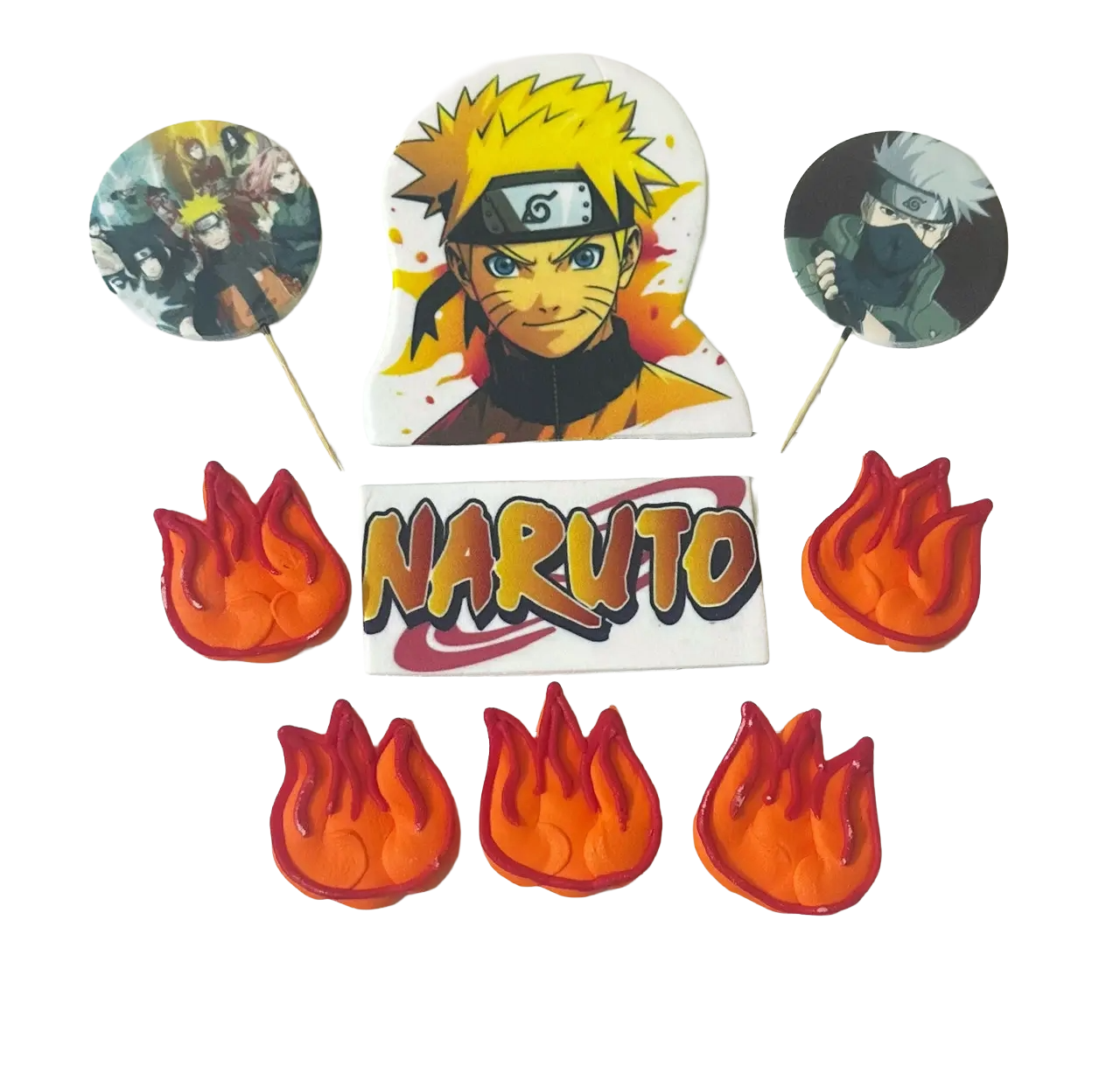 Set di 9 decorazioni commestibili, NARUTO