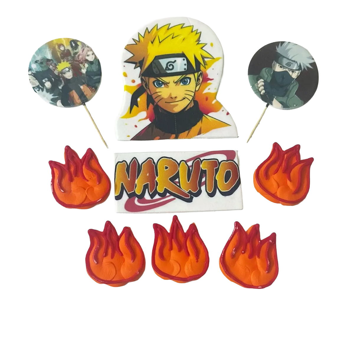 Set di 9 decorazioni commestibili, NARUTO
