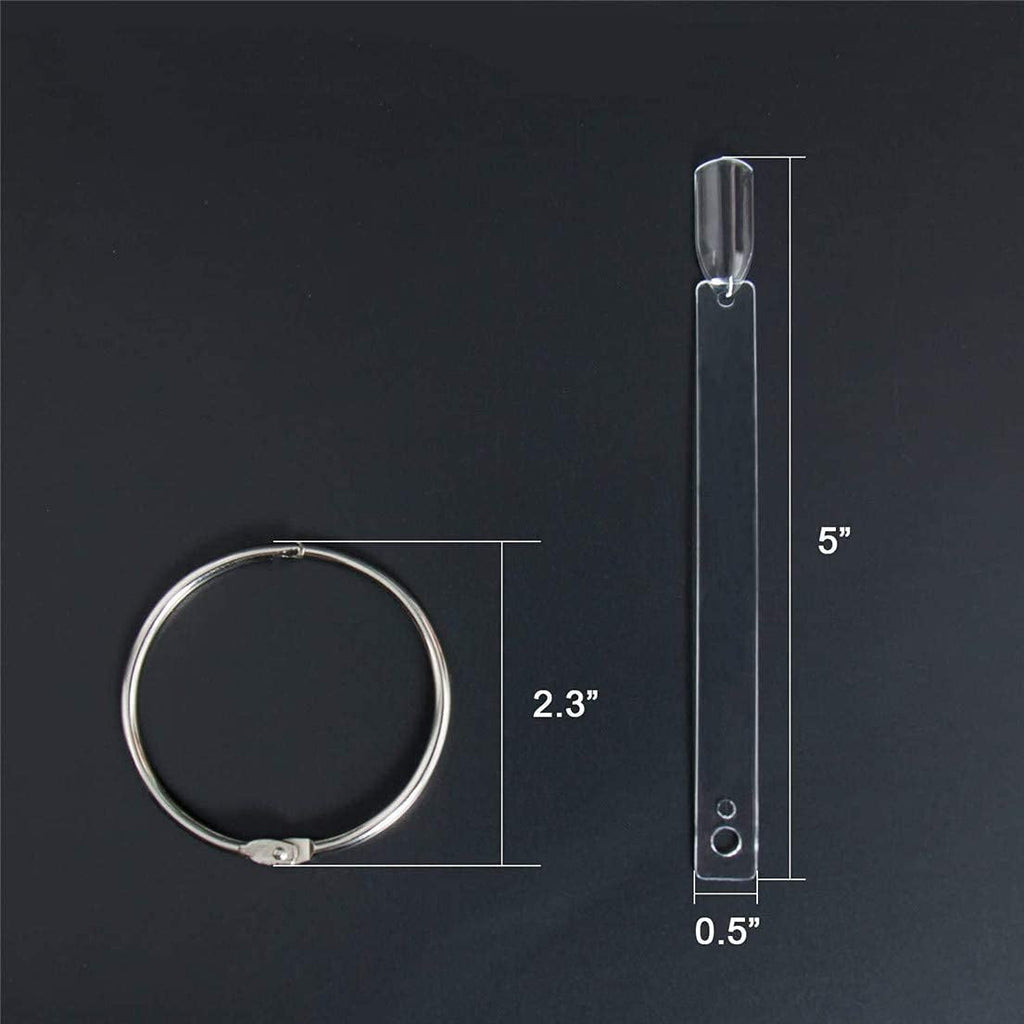 40 de bețișoare pentru capsule de ojă artificială, evantai practic, nail art (40, transparente)