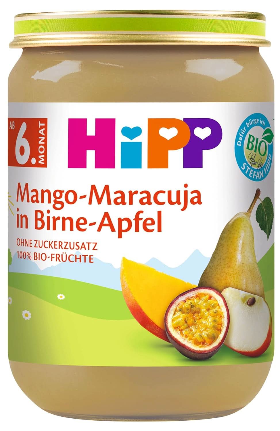 Hipp For Little Gourmet, Nettarine in mela e mango, senza zuccheri aggiunti, 6 X 190 grammi Mamma e Bambino Naty Shop 190 grammi Mango e frutto della passione in salsa di mele con pere