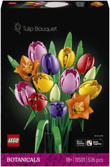 LEGO Botanicals Tulpenstrauß - Set mit Kunstblumen für Erwachsene - mit 14 künstlichen Tulpen in 5 Farben als DIY Deko - Geschenkidee zum Muttertag - 11501