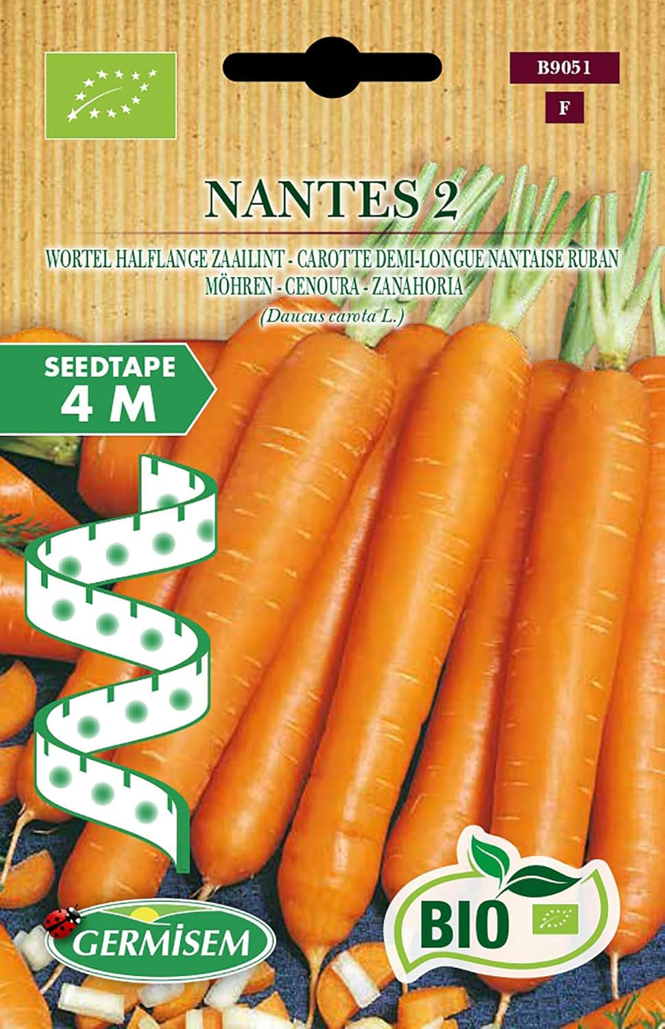 Möhren NANTES 2 ECBIO9051 Seed Tape Möhren Nantes 2