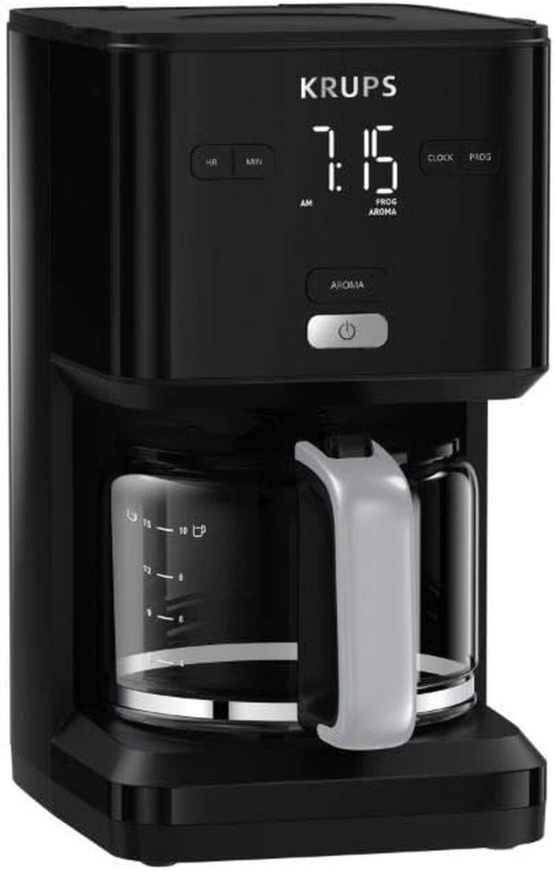 Aparat de cafea Krups Smart'n Light cu temporizator, pentru 1,25 litri de cafea filtrată, funcție de menținere la cald, oprire automată, negru, KM600810