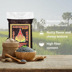 ROYAL THAI RICE - Riso nero a chicco lungo (chicchi di riso) - 1 x 1 kg