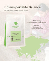 Coffee - Nagambika Estate I 100% Arabica I Kaffeebohnen 250g I Ideal für Moka kanne, Siebträger, Vollautomat, Brühkaffee & French Press mit schokoladig, nussigen Aromen I mittlere Röstung