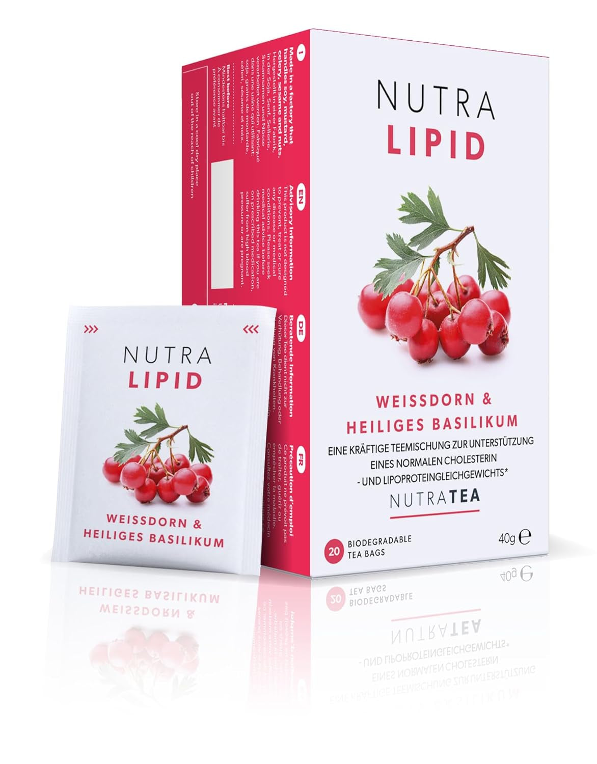 Nutra Tea NUTRALIPID, ceai pentru echilibrarea glicemiei Contribuie la menținerea nivelului glicemiei, ceai pentru slăbit Îmbunătățește metabolismul și poate suprima pofta de mâncare, 20 pliculețe de ceai reutilizabile