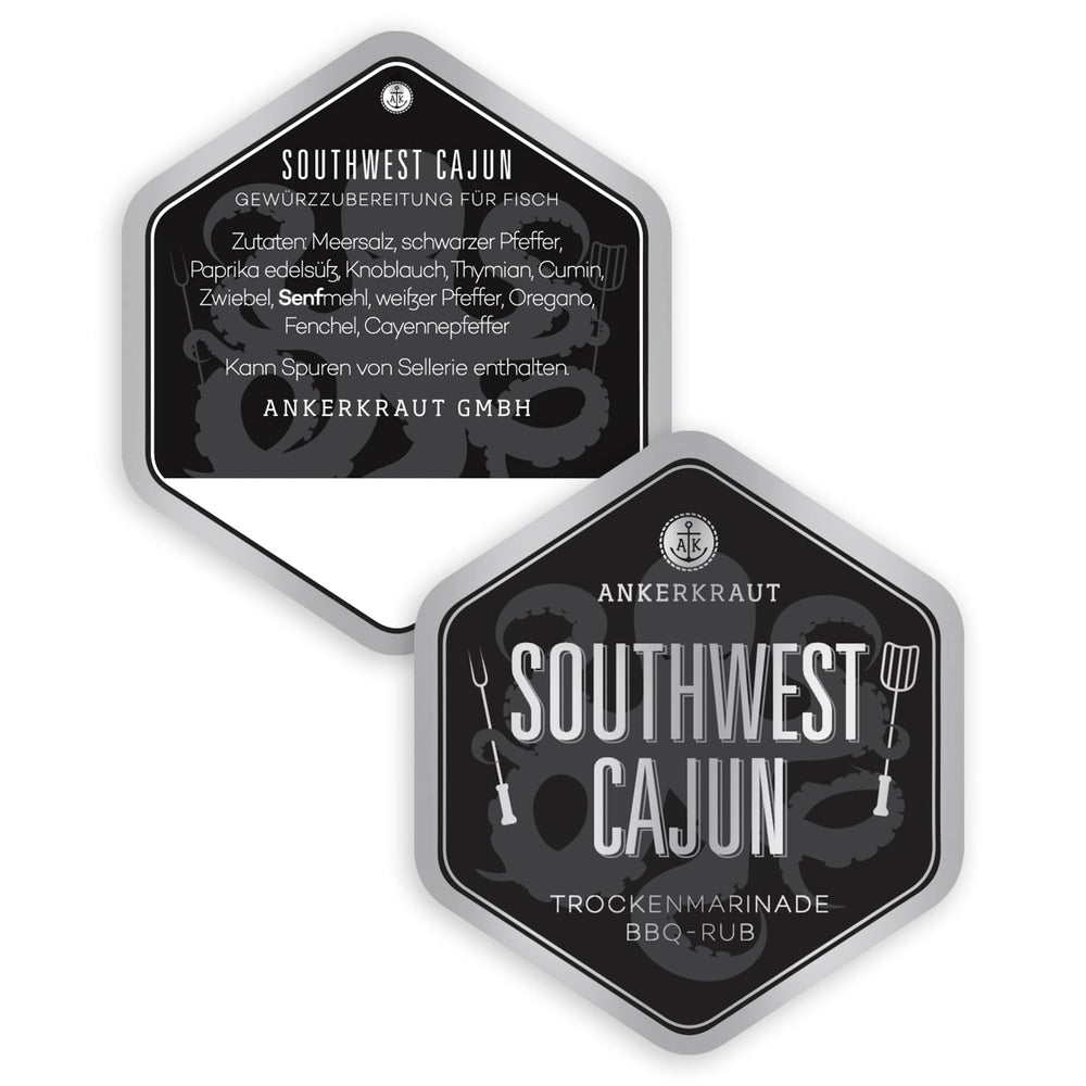 Ankerkraut Southwest Cajun, BBQ Rub Gewürzmischung zum Zubereiten von Gumbos und Jambalaya Gerichten, 170g in Streuer