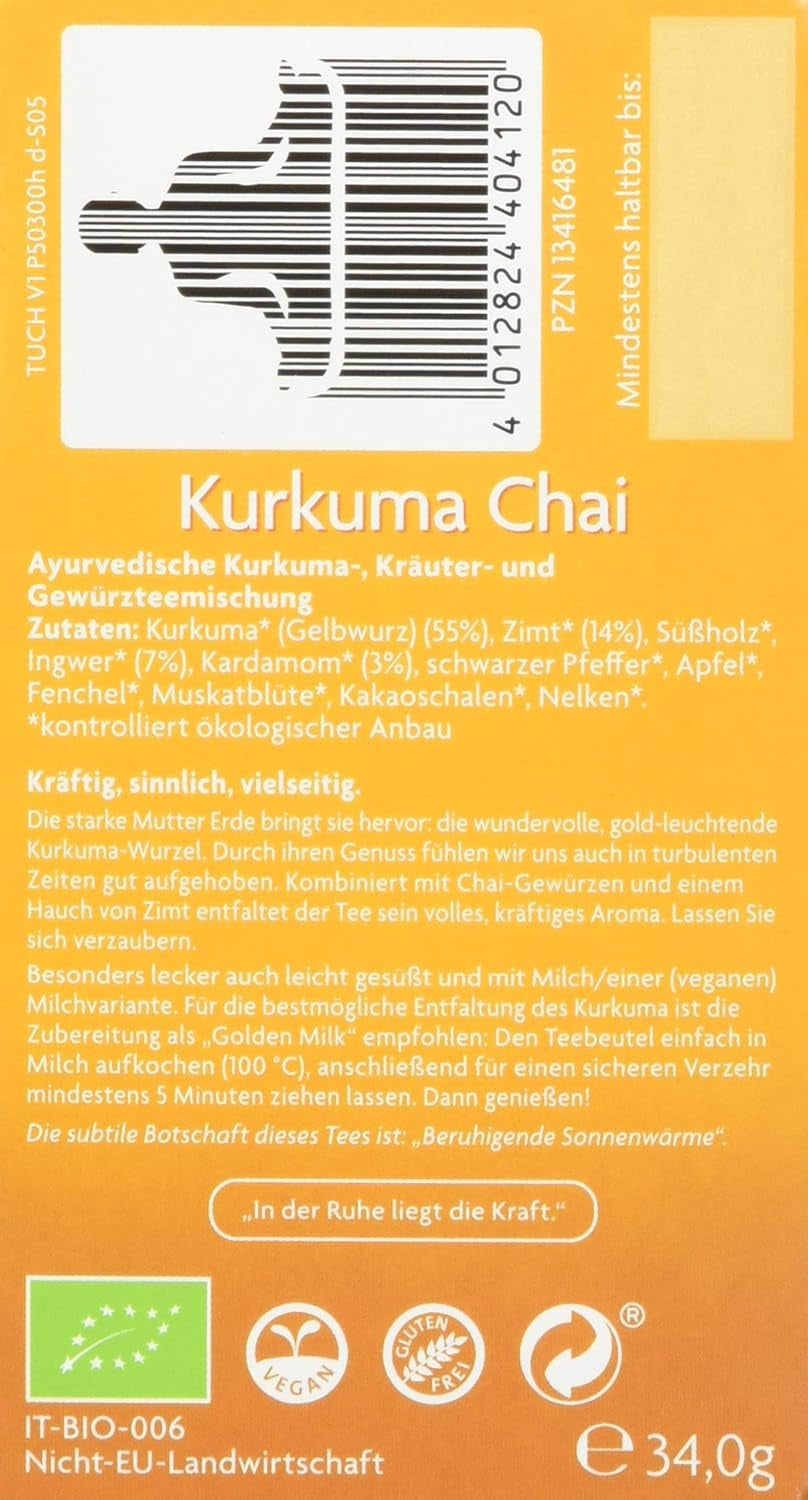 Yogitee Kurkuma Chai 17 pliculețe, (35 g)