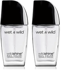 Smalto per unghie Wet n Wild Wild Shine, senza formaldeide, toluene e ftalati, formula ad asciugatura rapida a lunga durata, rosa solletico (confezione da 2)