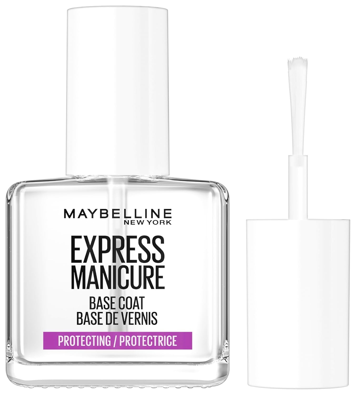 Smalto per unghie Maybelline New York, base trasparente, base super resistente e protettiva, 12 ml