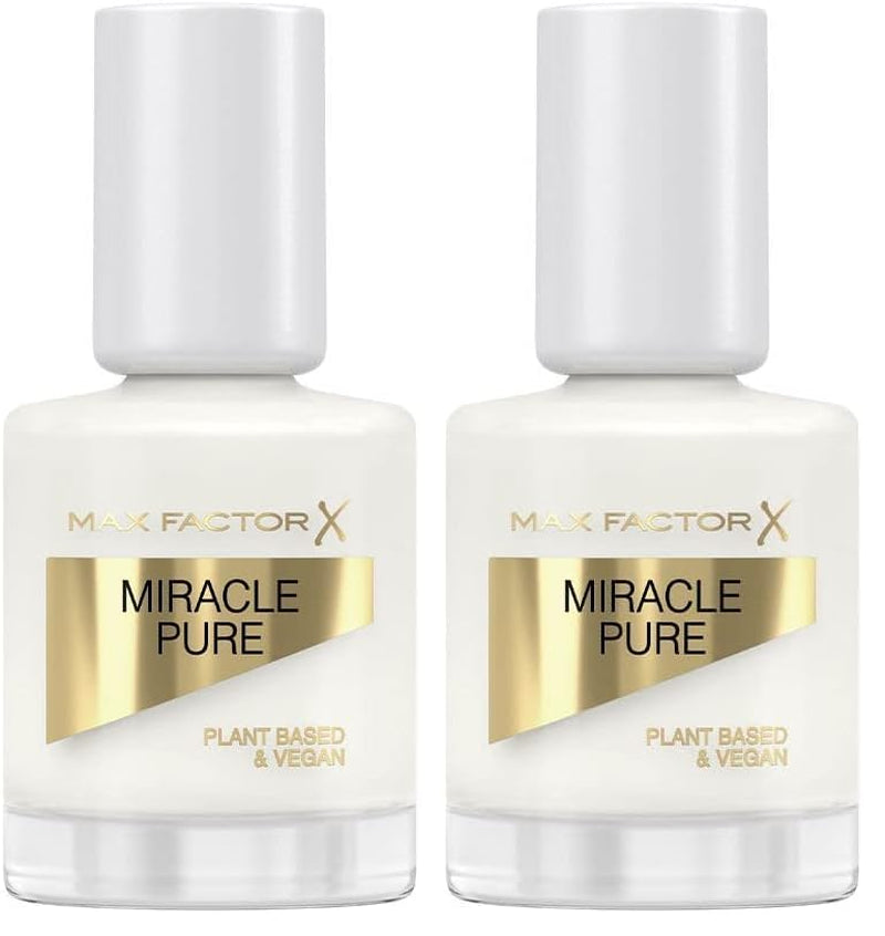 Max Factor Miracle Pure Nail Color 155 Smalto per unghie vegano a lunga durata, ad asciugatura rapida, al latte di cocco, 12 ml (confezione da 2)