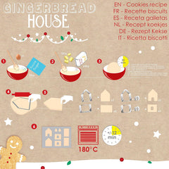 ScrapCooking 3975 Formă de biscuiți în formă de căsuță de turtă dulce, oțel inoxidabil, multicolor, 26,5 x 20 x 4 cm