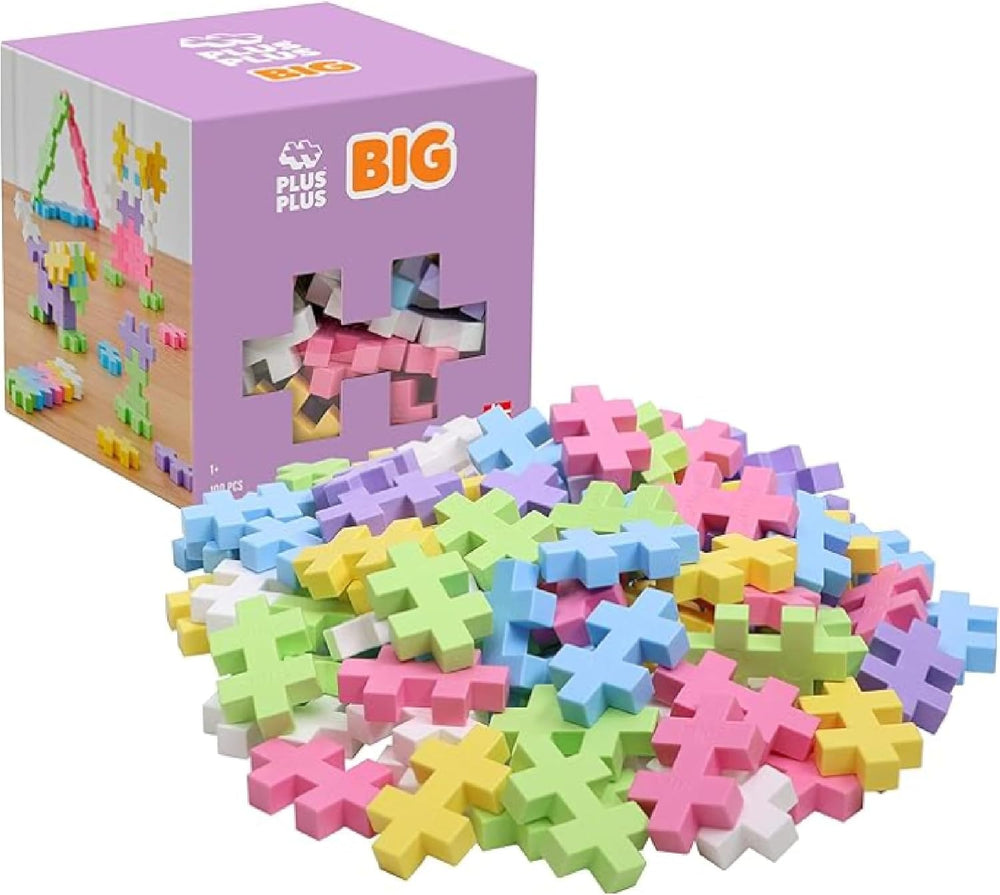 Plus-Plus 9603210 Geniales Konstruktionsspielzeug, Open Play Big Basic Mix, Bausteine-Set, 100 Teile, Mehrfarbig, Mehrfarbig